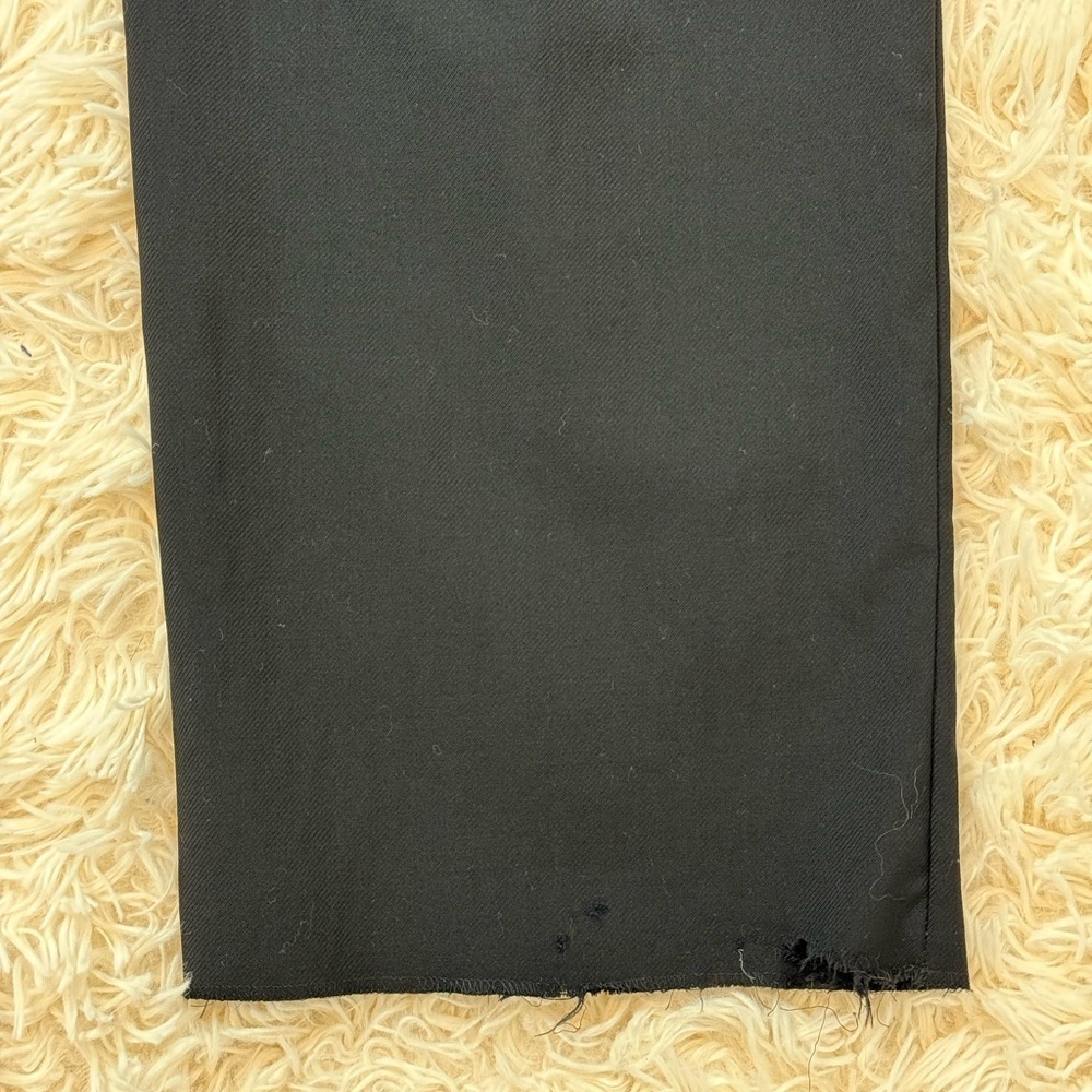 Gucci Uniform Black wool Pants Trousers raw hem size 40 pocket zip straight leg - Picture 13 of 14